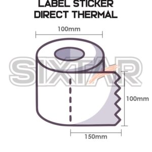 Semicoated Label Sticker 72x90x300 1Line Core 1.5inch Label Barcode